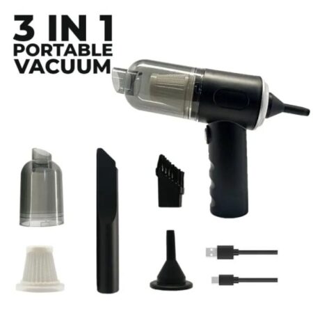 Powerful 3-in-1 Cordless Handheld Vacuum Cleaner – Wet & Dry, Strong Suction For Car, Sofa, Carpet & Home Cleaning