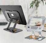360-rotating-metal-tablet-mobile-adjustable-foldable-and-portable-desk-mount-with-cooling-design-for-phones-tablets-and-small-devices-device-cooling-stand-stainless-steel-stand-t – 1