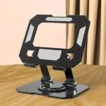 360-rotating-metal-tablet-mobile-adjustable-foldable-and-portable-desk-mount-with-cooling-design-for-phones-tablets-and-small-devices-device-cooling-stand-stainless-steel-stand-t – 1