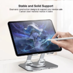 360-rotating-metal-tablet-mobile-adjustable-foldable-and-portable-desk-mount-with-cooling-design-for-phones-tablets-and-small-devices-device-cooling-stand-stainless-steel-stand-t – 1